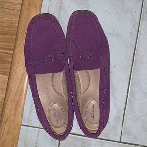 Purple Land’s End women’s slip-on loafers